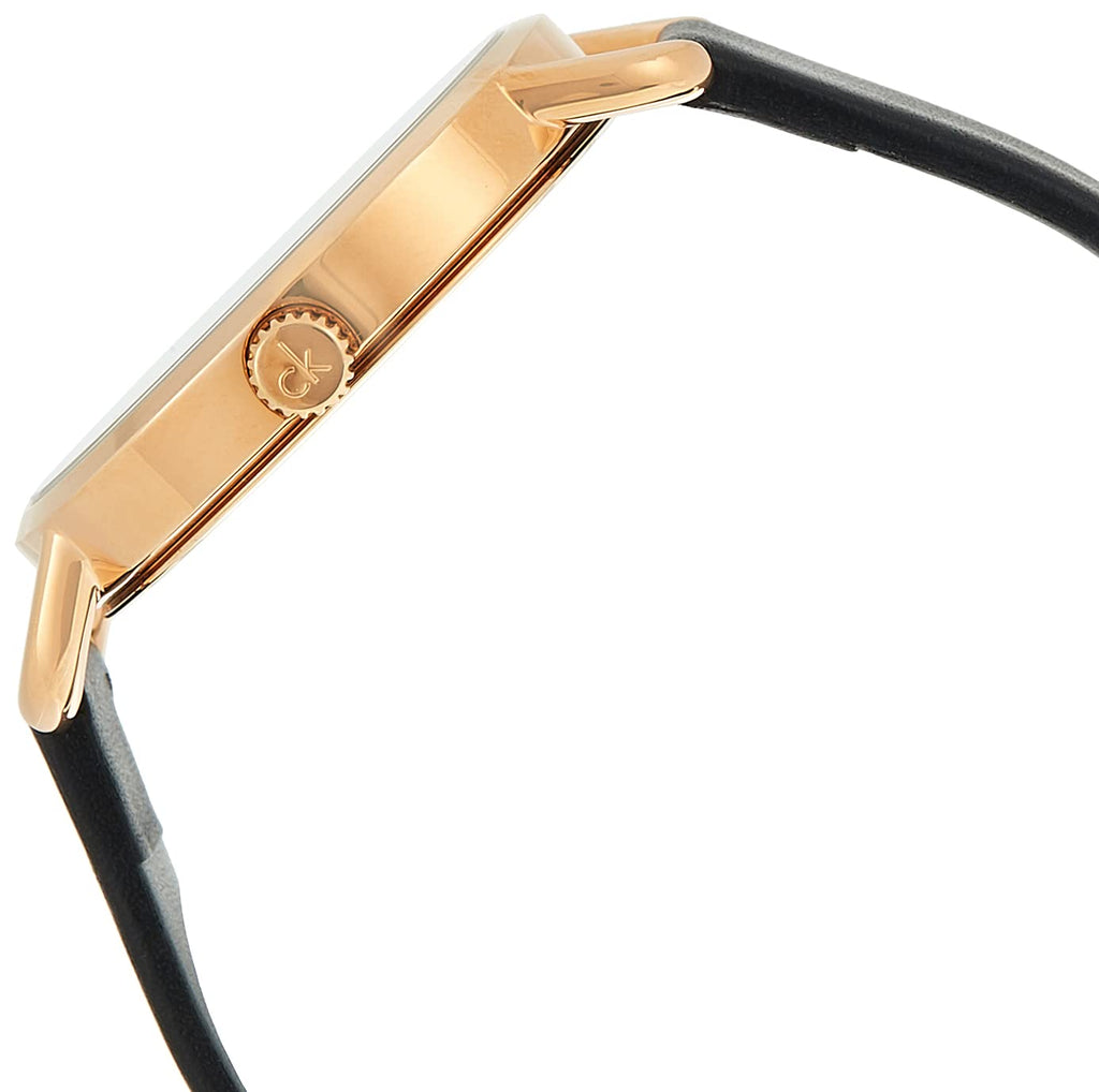 Calvin Klein Even White Dial Black Leather Strap Watch for Women - K7B236C6 Buy Now By Calvin Klein