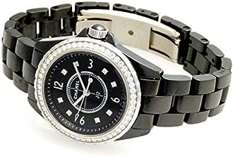Chanel J12 Diamonds Ceramic Black Dial Black Steel Strap Watch for Women - J12 H3108 Buy Now By Chanel