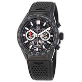 Tag Heuer Carrera Automatic Chronograph Black Dial Black Rubber Strap Watch for Men - CBG2A90.FT6173 Buy Now By Tag Heuer