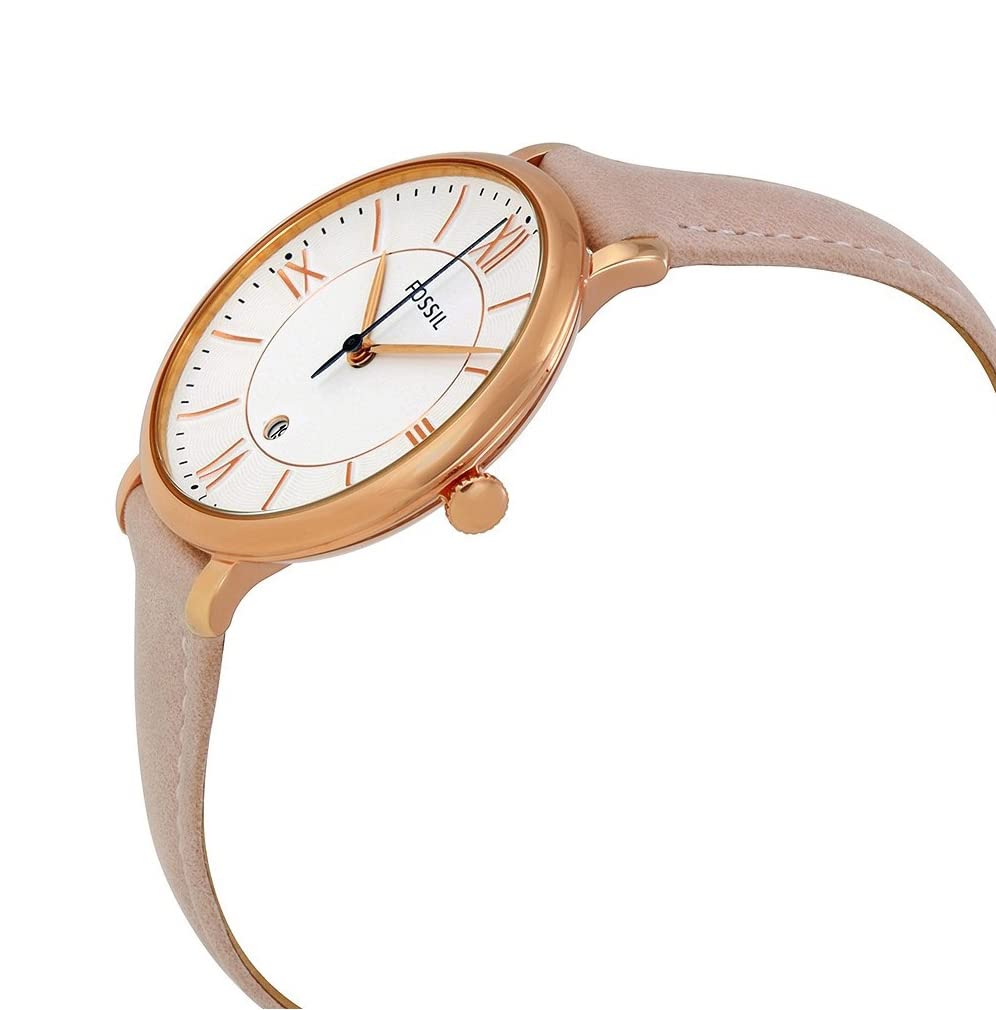 Fossil Jacqueline White Dial Pink Leather Strap Watch for Women - ES3988 Buy Now By Fossil