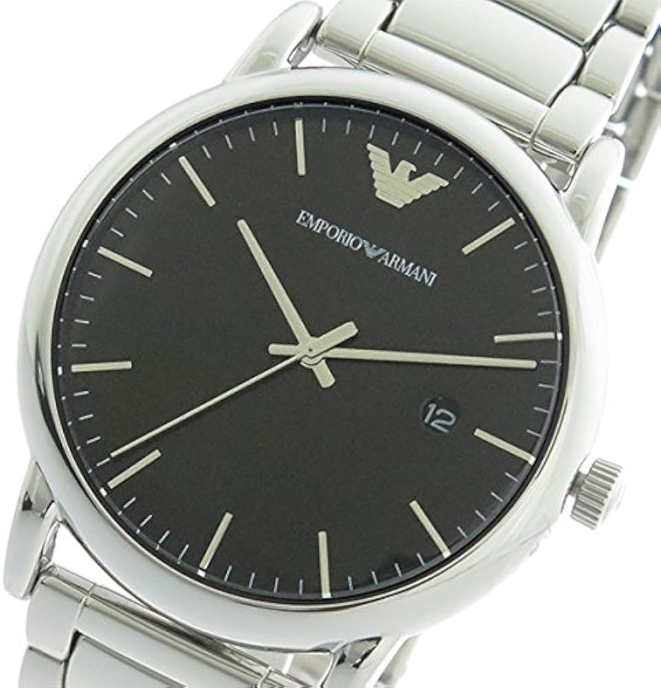 Emporio Armani Luigi Quartz Black Dial Silver Steel Strap Watch For Men - AR2499 Buy Now By Emporio Armani