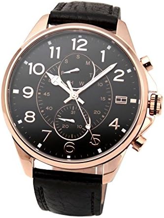 Tommy Hilfiger Dean Chronograph Quartz Black Dial Black Leather Strap Watch for Men - 1791273 Buy Now By Tommy Hilfiger