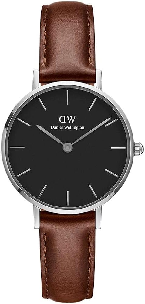 Daniel Wellington Classic Petite St Mawes Black Dial Brown Leather Strap Watch For Women - DW00100237 Buy Now By Daniel Wellington