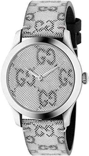 Gucci G Timeless Quartz Grey Dial Grey Leather Strap Watch For Men - YA1264058 Buy Now By Gucci