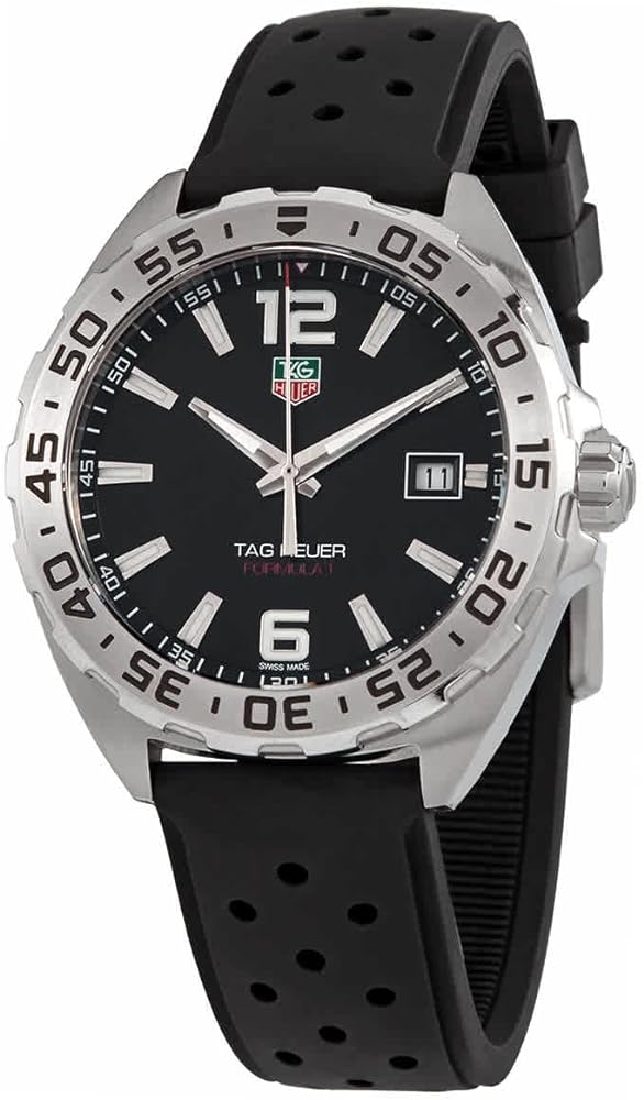 Tag Heuer Formula 1 Quartz Black Dial Black Rubber Strap Watch for Men - WAZ1112.FT8023 Buy Now By Tag Heuer