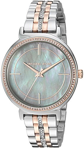 Michael Kors Cinthia Mother of Pearl Grey Dial Two Tone Steel Strap Watch for Women - MK3642 Buy Now By Michael Kors