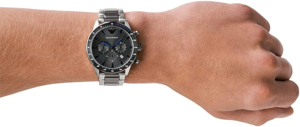 Emporio Armani Chronograph Grey Dial Two Tone Steel Strap Watch For Men - AR11391 Buy Now By Emporio Armani