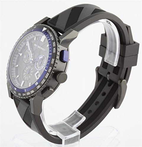 Burberry The City Chronograph Black Dial Black Rubber Strap Watch For Men - BU9806 Buy Now By Burberry