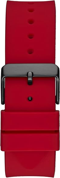 Guess Mainline Multifunction Crystals Black Dial Red Silicone Strap Watch For Men - GW0208G6 Buy Now By Guess