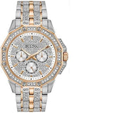 Bulova Octova Crystal Silver Dial Two Tone Steel Strap Watch for Men - 98C133 Buy Now By Bulova