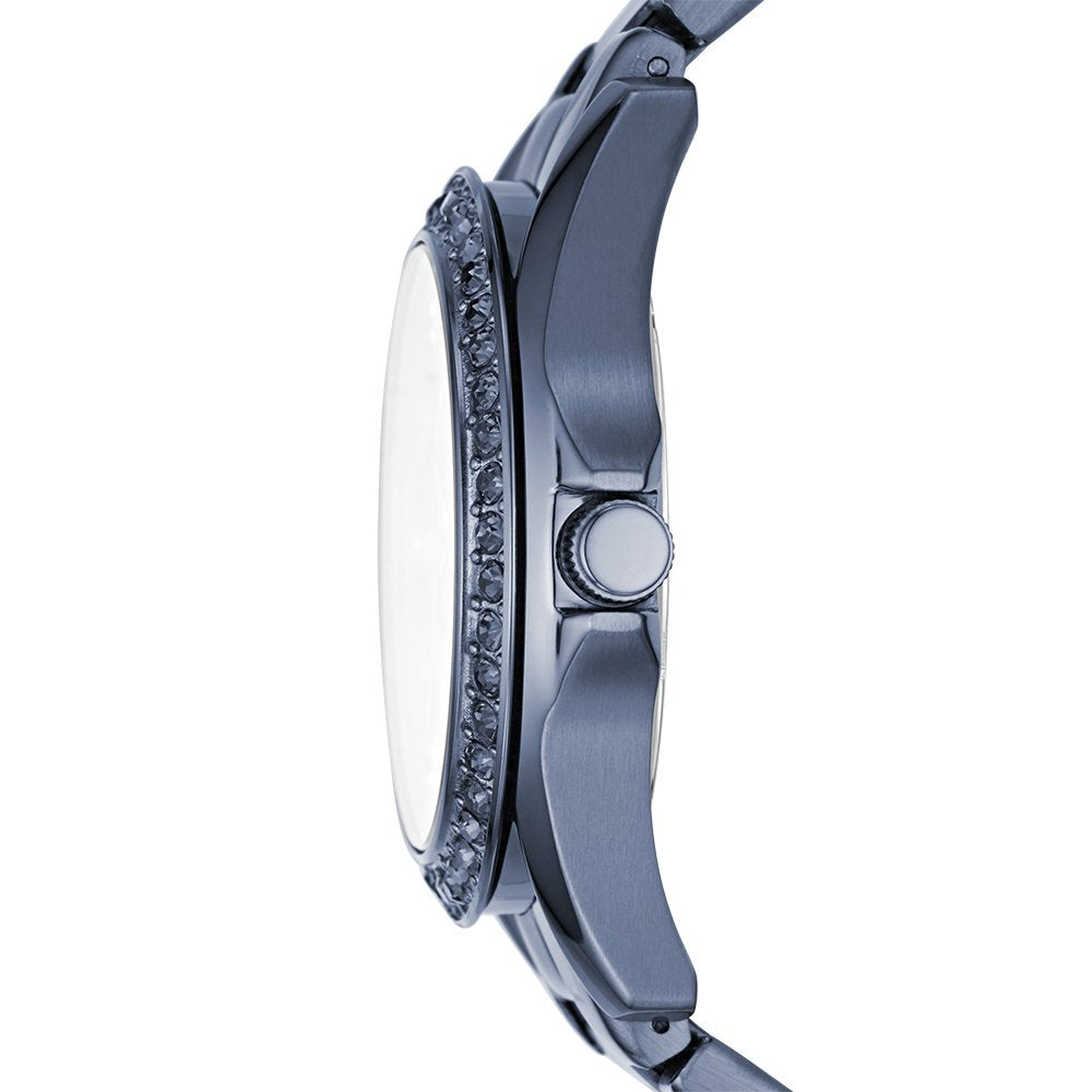 Fossil Riley Quartz Blue Dial Blue Steel Strap Watch for Women - ES4294 Buy Now By Fossil