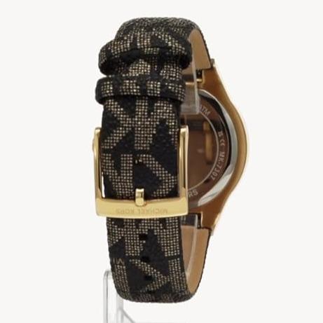 Michael Kors Lennox Three Hand Black Dial Black Leather Strap Watch For Women - MK7307 Buy Now By Michael Kors