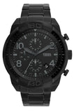 Fossil Bronson Chronograph Black Dial Black Steel Strap Watch for Men - FS5712 Buy Now By Fossil