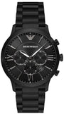 Emporio Armani Giovanni Chronograph Black Dial Black Steel Strap Watch For Men - AR11349 Buy Now By Emporio Armani
