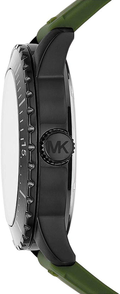 Michael Kors Cunningham Chronograph Black Dial Green Rubber Strap Watch For Men - MK7165 Buy Now By Michael Kors