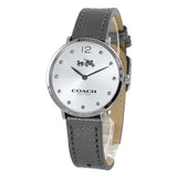 Coach Slim Easton Silver Dial Grey Leather Strap Watch for Women - 14502686 Buy Now By Coach