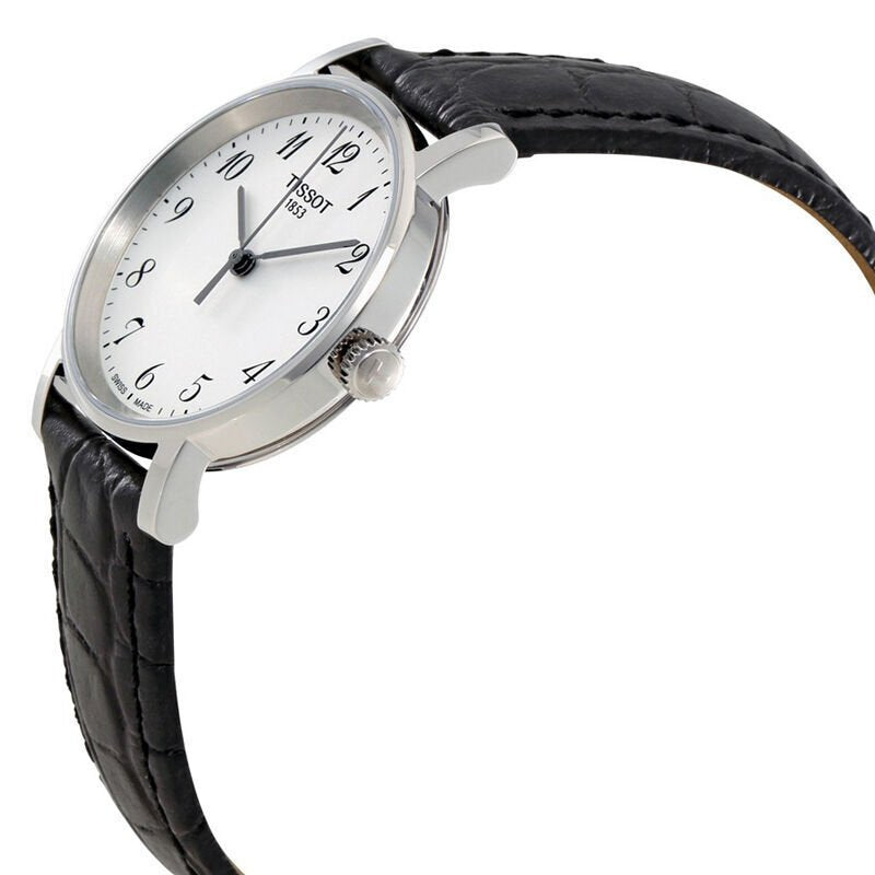Tissot Everytime Small White Dial Black Leather Strap Watch For Women - T109.210.16.032.00 Buy Now By Tissot