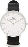Daniel Wellington Classic Petite Cornwall White Dial Black NATO Strap Watch For Women - DW00100254 Buy Now By Daniel Wellington