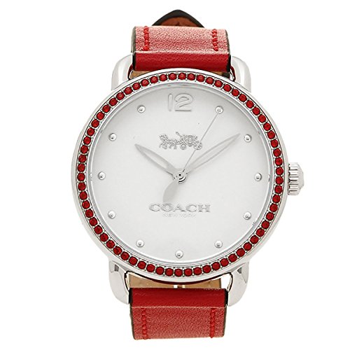 Coach Delancey White Dial Red Leather Strap Watch for Women - 14502878 Buy Now By Coach