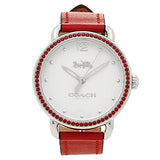Coach Delancey White Dial Red Leather Strap Watch for Women - 14502878 Buy Now By Coach