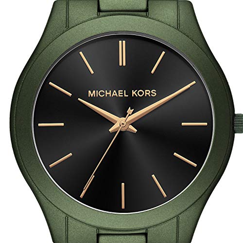 Michael Kors Slim Runway Quartz Black Dial Green Steel Strap Watch For Men - MK8715 Buy Now By Michael Kors