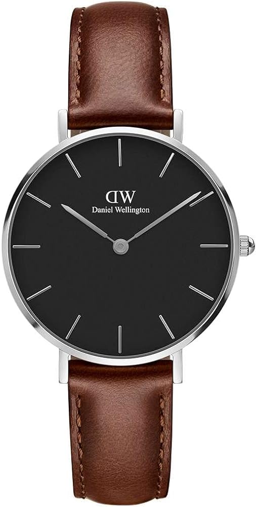 Daniel Wellington Classic Petite St Mawes Black Dial Brown Leather Strap Watch For Women - DW00100181 Buy Now By Daniel Wellington