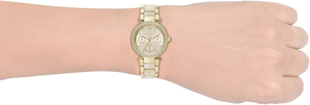Michael Kors Parker Analog Gold Dial Gold Steel Strap Watch For Women - MK6833 Buy Now By Michael Kors