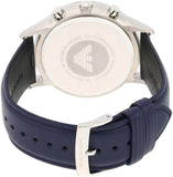 Emporio Armani Renato Chronograph Blue Dial Black Leather Strap Watch For Men - AR11216 Buy Now By Emporio Armani