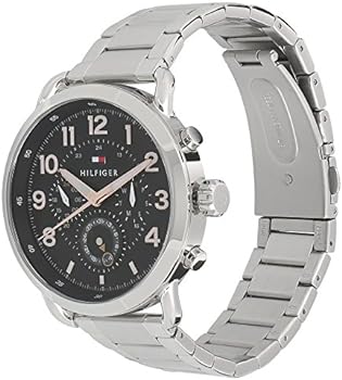 Tommy Hilfiger Briggs Chronograph Black Dial Silver Steel Strap Watch for Men - 1791422 Buy Now By Tommy Hilfiger