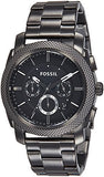 Fossil Machine Chronograph Black Dial Grey Steel Strap Watch for Men - FS4662 Buy Now By Fossil