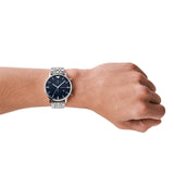 Emporio Armani Gianni Chronograph Blue Dial Silver Steel Strap Watch For Men - AR1648 Buy Now By Emporio Armani