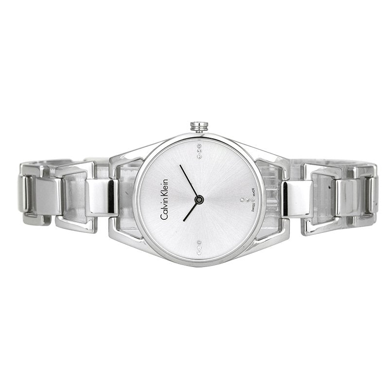 Calvin Klein Dainty Diamonds Silver Dial Sliver Steel Strap Watch for Women - K7L2314T Buy Now By Calvin Klein