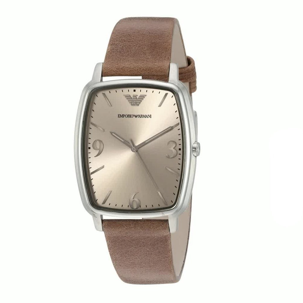 Emporio Armani Epsilon Quartz Brown Dial Brown Leather Strap Watch For Men - AR2489 Buy Now By Emporio Armani