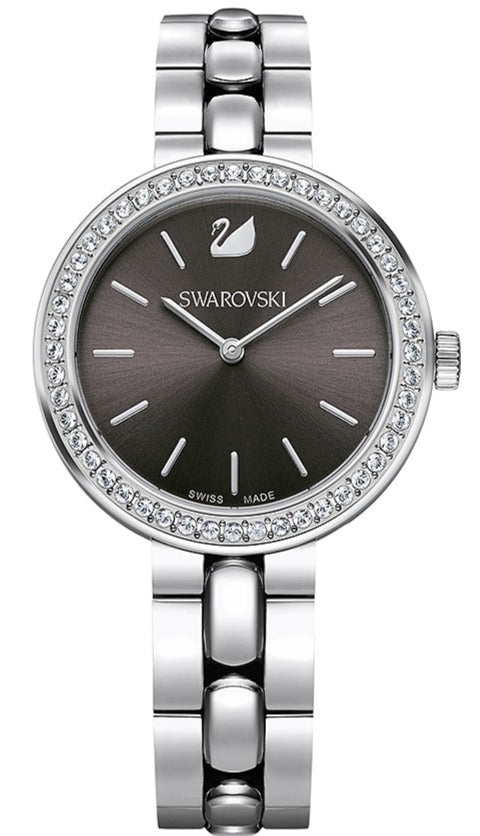 Swarovski Daytime Rhinestone Grey Dial Silver Steel Strap Watch for Women - 5213681 Buy Now By Swarovski