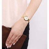 Tissot Flamingo Mother of Pearl White Dial Gold Steel Strap Watch For Women - T094.210.33.111.00 Buy Now By Tissot