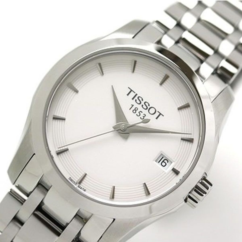 Tissot T Trend Couturier White Dial Silver Steel Strap Watch For Women - T035.210.11.011.00 Buy Now By Tissot