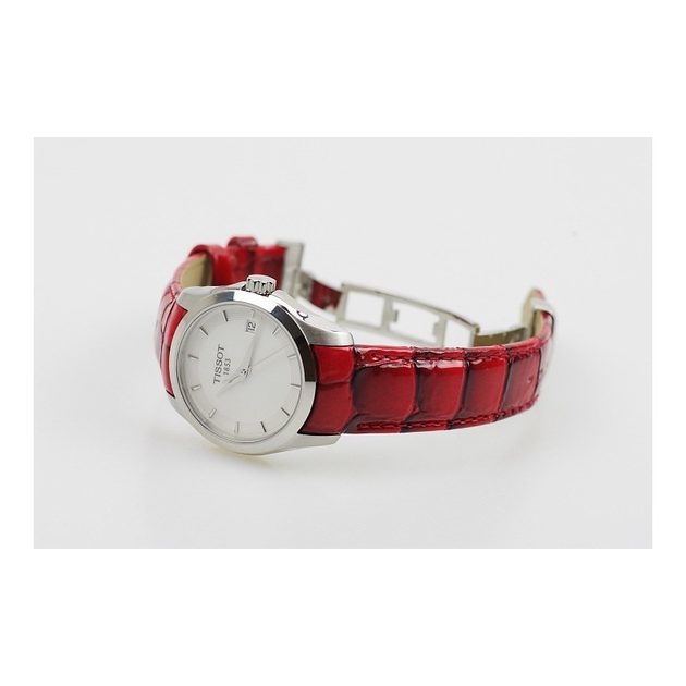 Tissot Couturier White Dial Red Leather Watch For Women - T035.210.16.011.01 Buy Now By Tissot