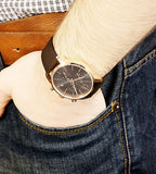 Calvin Klein City Chronograph Grey Dial Brown Leather Strap Watch for Men - K2G276G3 Buy Now By Calvin Klein