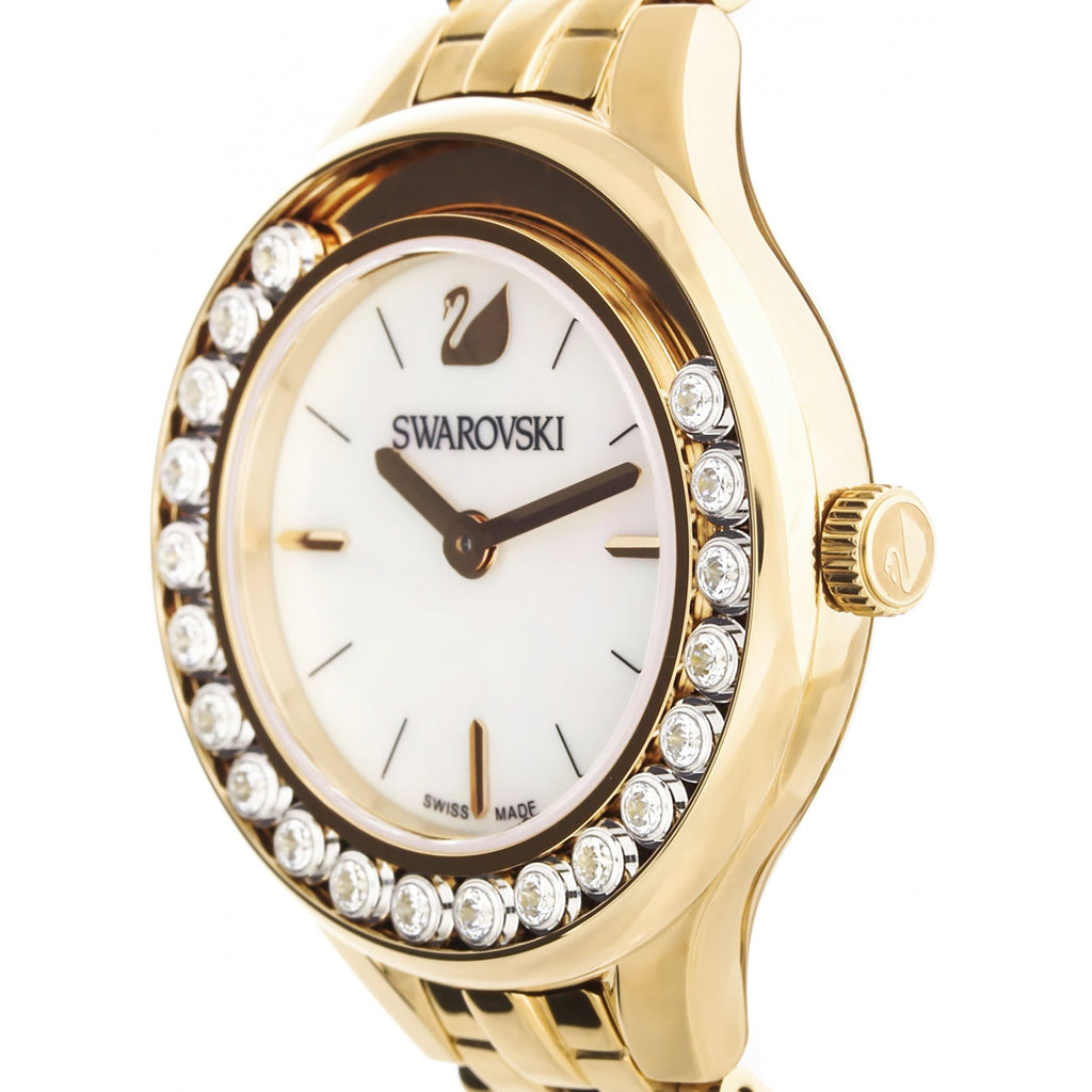 Swarovski Lovely Crystals White Dial Gold Steel Strap Watch for Women - 5242895 Buy Now By Swarovski