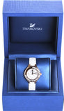 Swarovski Lovely Crystals Mother of Pearl Dial White Leather Strap Watch for Women - 5242904 Buy Now By Swarovski