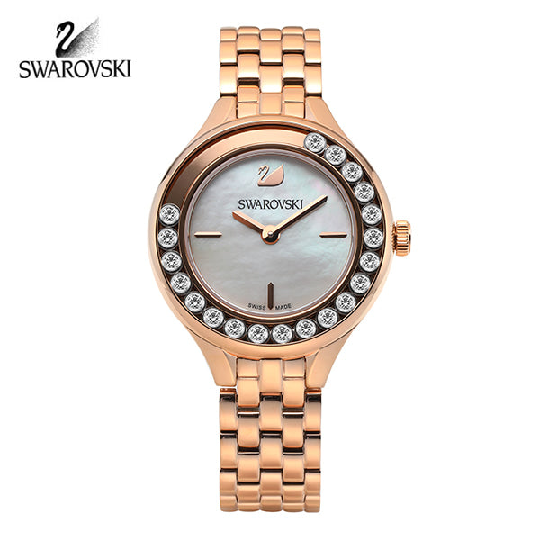 Swarovski Lovely Crystals Mother of Pearl Dial Rose Gold Steel Strap Watch for Women - 5261496 Buy Now By Swarovski