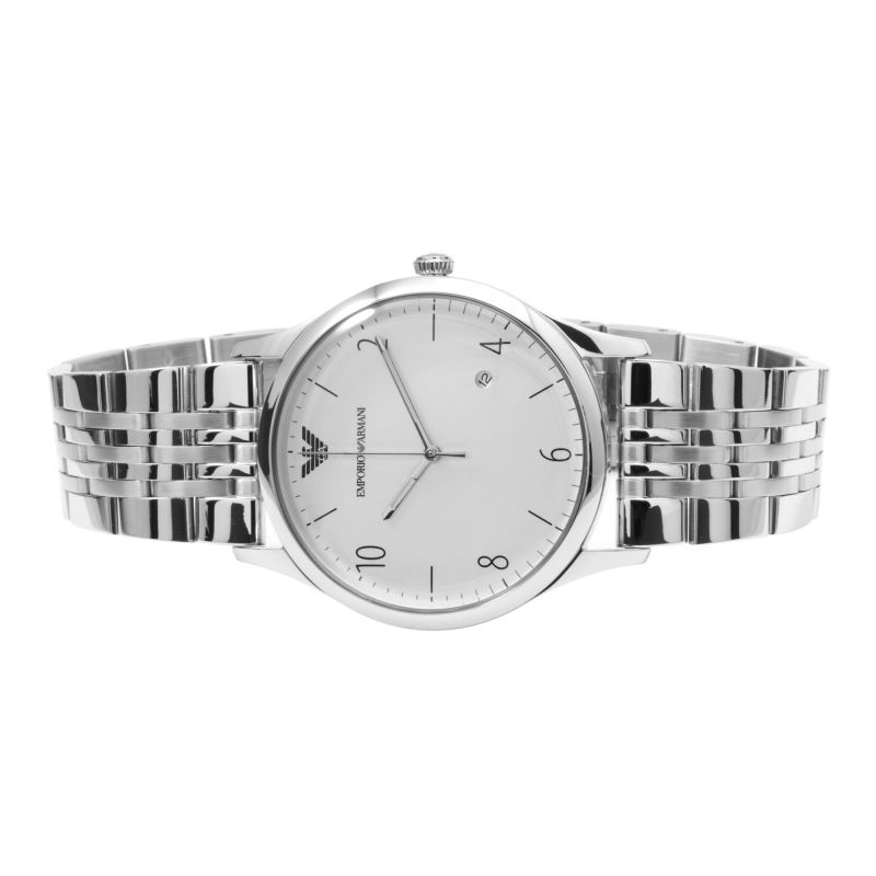 Emporio Armani Classic Silver Dial Silver Steel Strap Watch For Men - AR1867 Buy Now By Emporio Armani