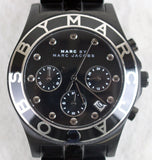 Marc Jacobs Blade Chronograph Black Dial Black Steel Strap Watch for Women - MBM3083 Buy Now By Marc Jacobs