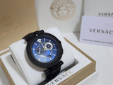 Versace V Race Chronograph Quartz Blue Dial Blue Leather Strap Watch For Men - VEBV00419 Buy Now By Versace