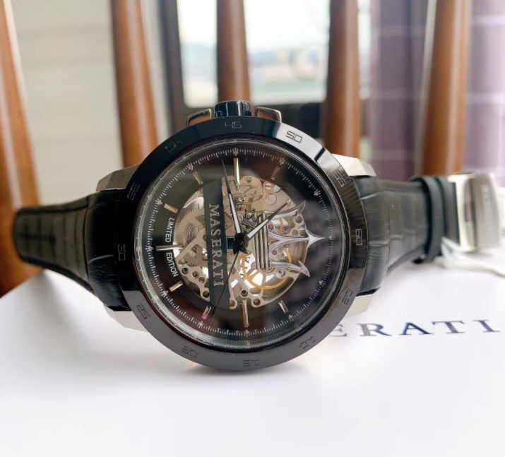 Maserati Automatic Black Dial Black Leather Strap Watch For Men - R8821119007 Buy Now By Maserati