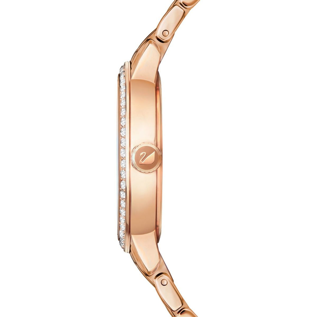 Swarovski Lovely Crystals Mother of Pearl Dial Rose Gold Steel Strap Watch for Women - 5261496 Buy Now By Swarovski