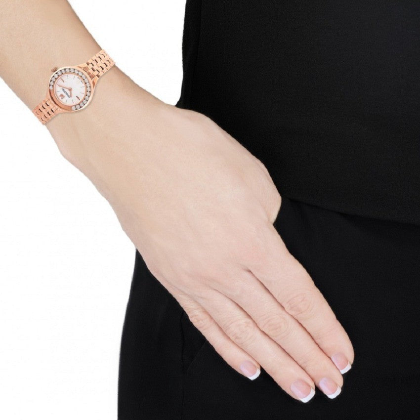 Swarovski Lovely Crystals Mother of Pearl Dial Rose Gold Steel Strap Watch for Women - 5261496 Buy Now By Swarovski