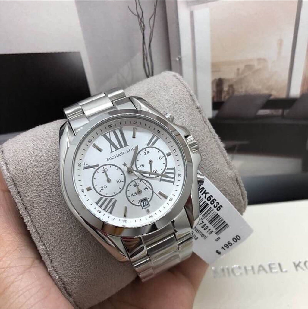 Michael Kors Bradshaw Silver Dial Silver Steel Strap Watch for Men - MK5535 Buy Now By Michael Kors