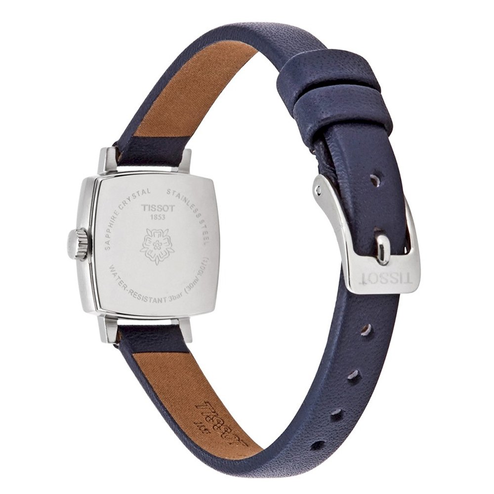 Tissot Lovely Square Silver Dial Blue Leather Strap Watch For Women - T058.109.16.031.00 Buy Now By Tissot