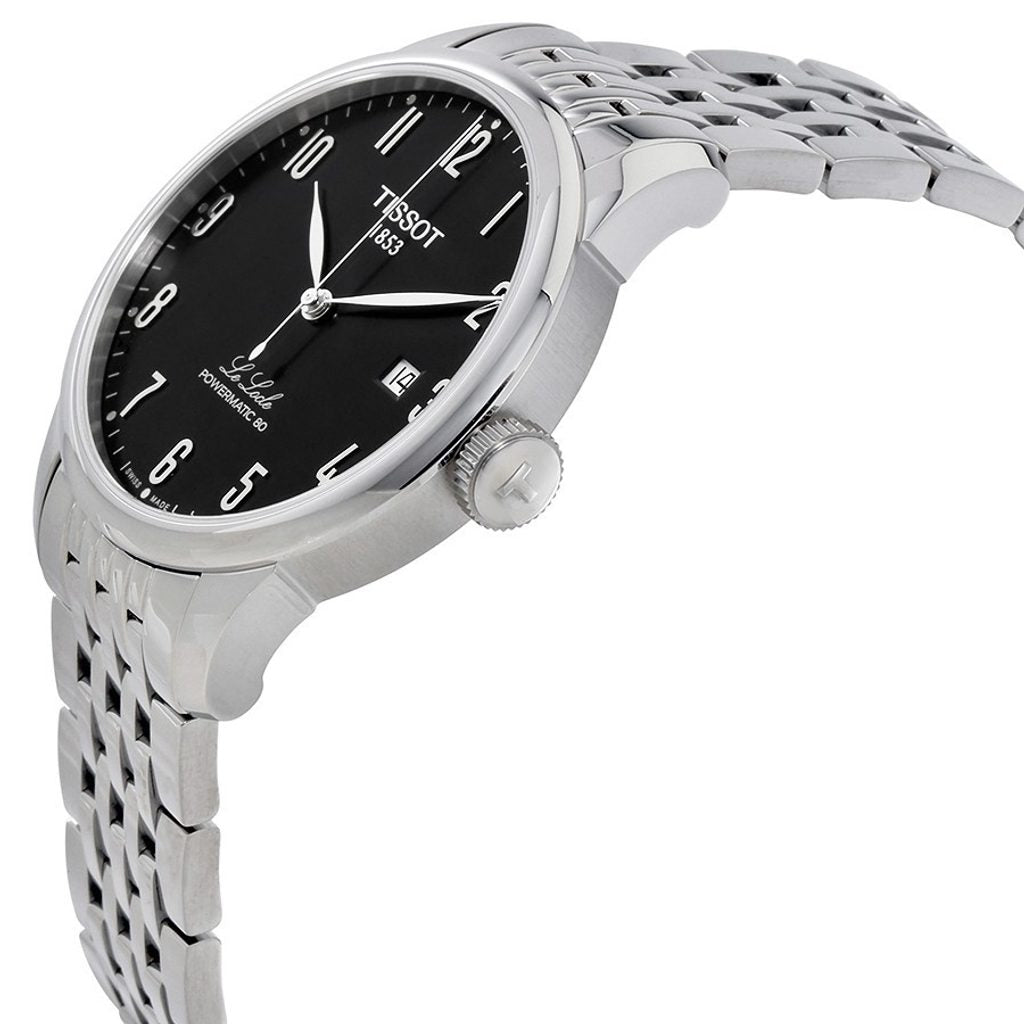 Tissot Le Locle Powermatic 80 Black Dial Silver Steel Strap Watch For Men - T006.407.11.052.00 Buy Now By Tissot